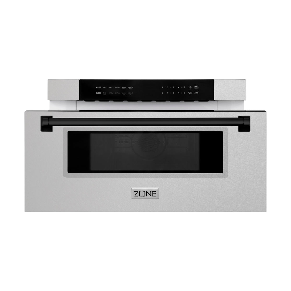 ZLINE Autograph Edition 30" 1.2 cu ft Built-In Microwave Drawer in Fingerprint Resistant Stainless Steel with Matte Black Accents (MWDZ-30-SS-MB)