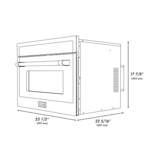 ZLINE 24" 1.6 cu ft. Built-in Convection Microwave Oven in Fingerprint Resistant with Speed and Sensor Cooking (MWO-24-SS)