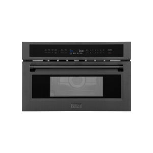 ZLINE 30" 1.6 cu ft. Built-in Convection Microwave Oven in Black Stainless Steel with Speed and Sensor Cooking (MWO-30-BS)