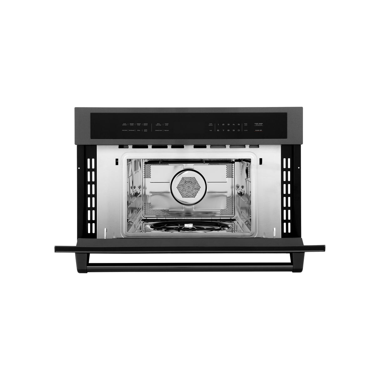 ZLINE 30" 1.6 cu ft. Built-in Convection Microwave Oven in Black Stainless Steel with Speed and Sensor Cooking (MWO-30-BS)