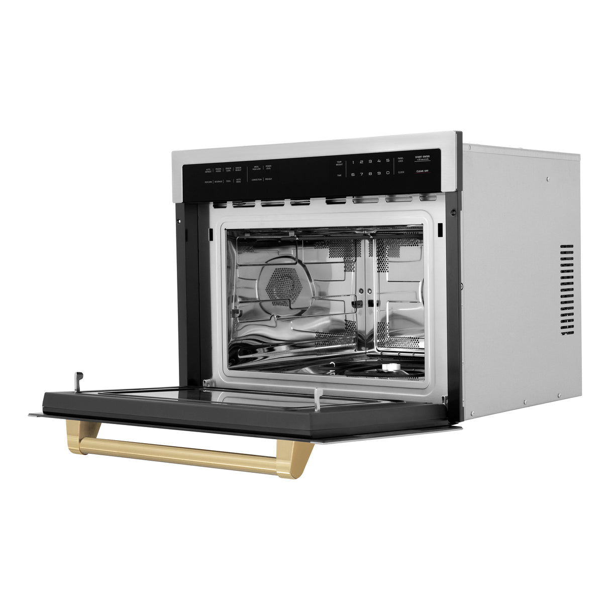 ZLINE Autograph Edition 24" 1.6 cu ft. Built-in Convection Microwave Oven in Stainless Steel and Champagne Bronze Accents (MWOZ-24-CB)