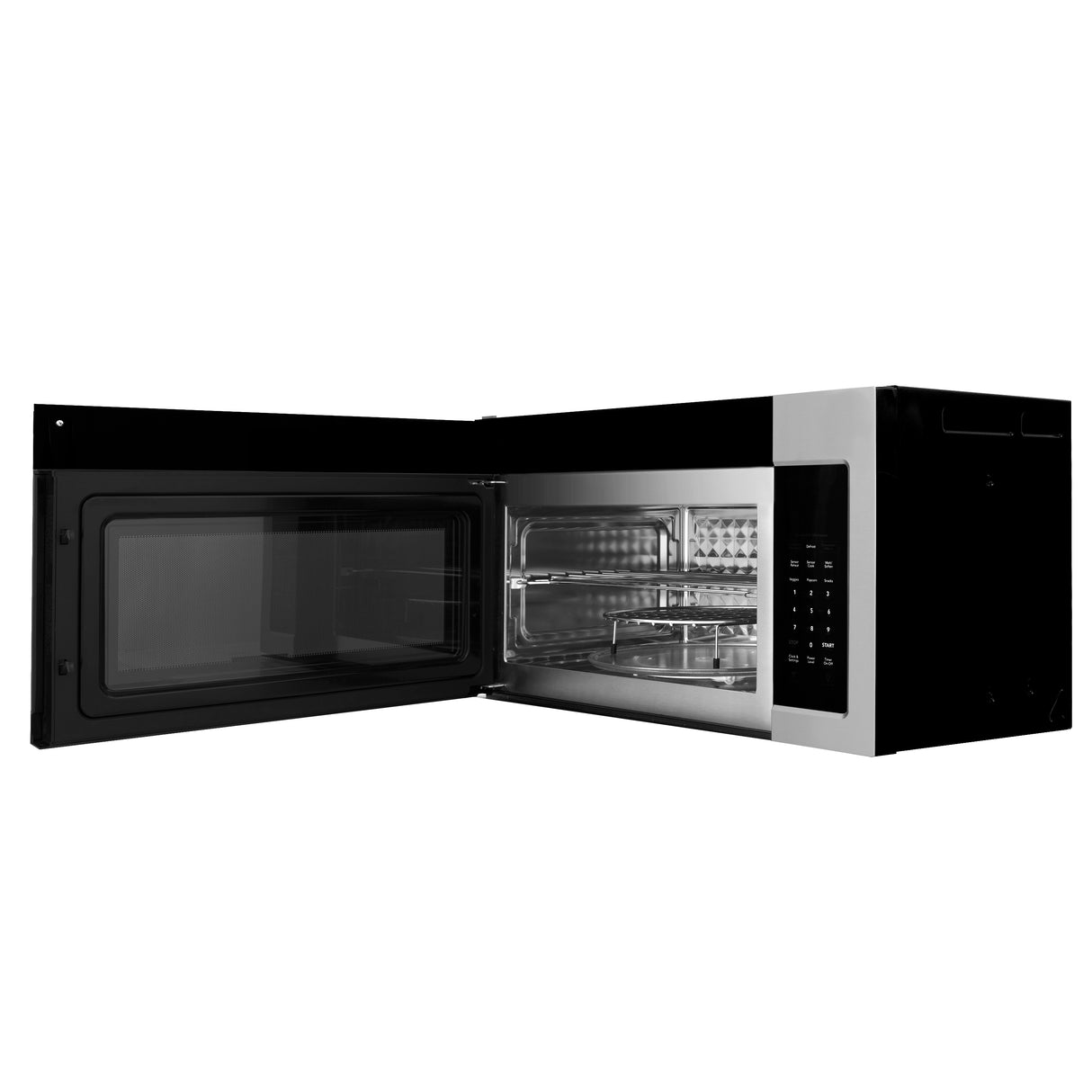 ZLINE 1.5 cu ft Over the Range Convection Microwave Oven in Stainless Steel with Traditional Handle and Sensor Cooking (MWO-OTR-H-30)