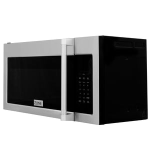 ZLINE 1.5 cu ft Over the Range Convection Microwave Oven in Stainless Steel with Traditional Handle and Sensor Cooking (MWO-OTR-H-30)