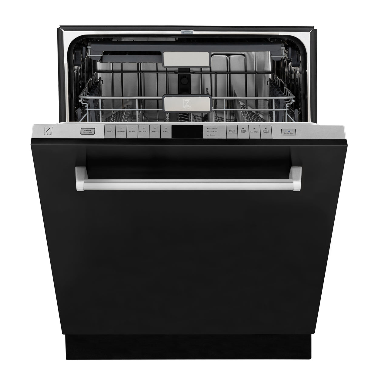 ZLINE 24" Monument Series 3rd Rack Top Touch Control Dishwasher in Black Matte with Stainless Steel Tub, 45dBa (DWMT-BLM-24)