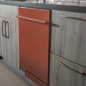 ZLINE 24" Copper Top Control Built-In Dishwasher with Stainless Steel Tub and Modern Style Handle, 52dBa (DW-C-24)