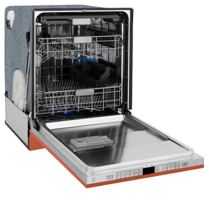 ZLINE 24" Monument Series 3rd Rack Top Touch Control Dishwasher in Copper with Stainless Steel Tub, 45dBa (DWMT-C-24)