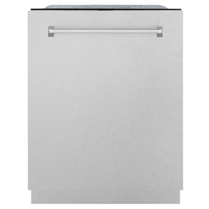 ZLINE 24" Monument Series 3rd Rack Top Touch Control Dishwasher in Fingerprint Resistant Stainless Steel with Stainless Steel Tub, 45dBa (DWMT-SN-24)