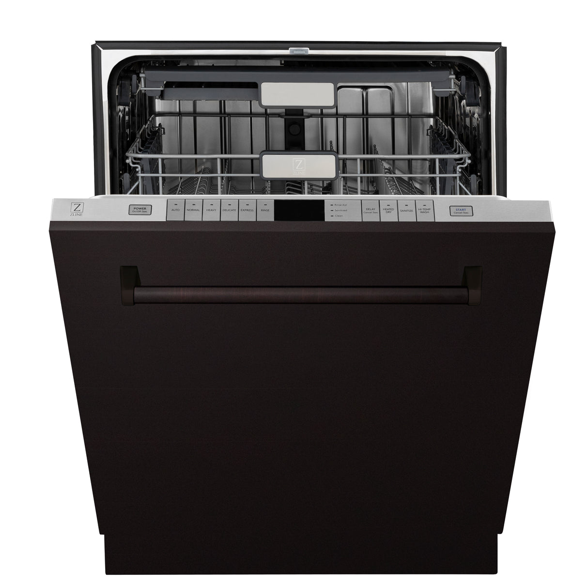 ZLINE 24" Monument Series 3rd Rack Top Touch Control Dishwasher in Oil Rubbed Bronze with Stainless Steel Tub, 45dBa (DWMT-ORB-24)