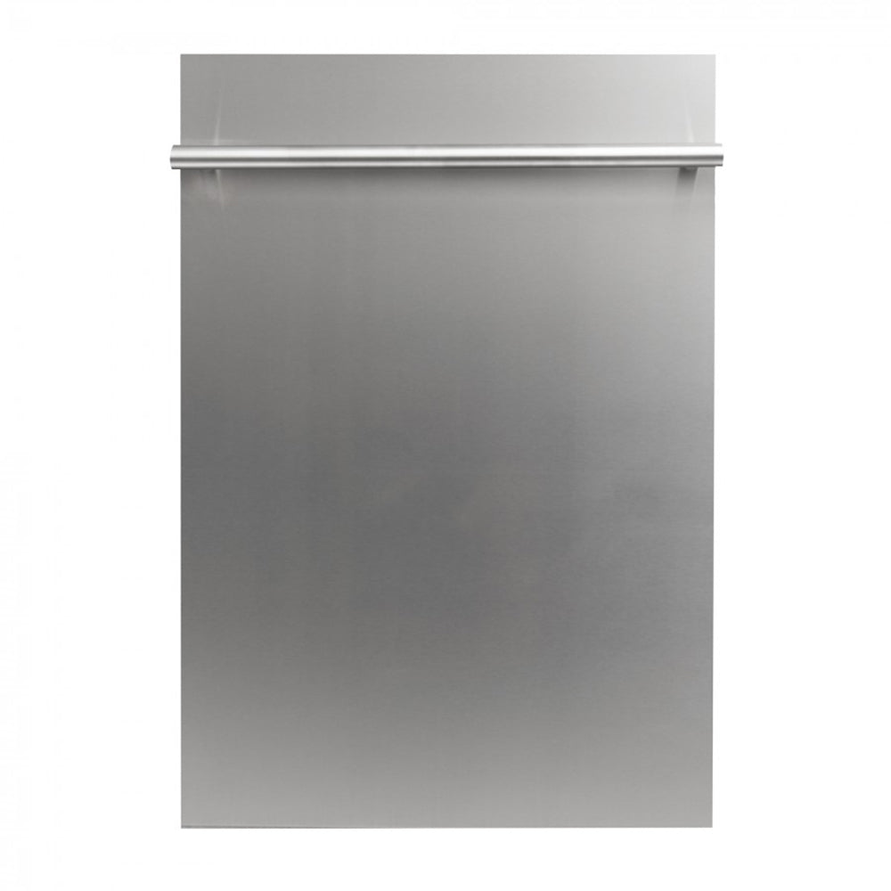 ZLINE 18" Compact Stainless Steel Top Control Built-In Dishwasher with Stainless Steel Tub and Modern Style Handle, 52dBa (DW-304-18)