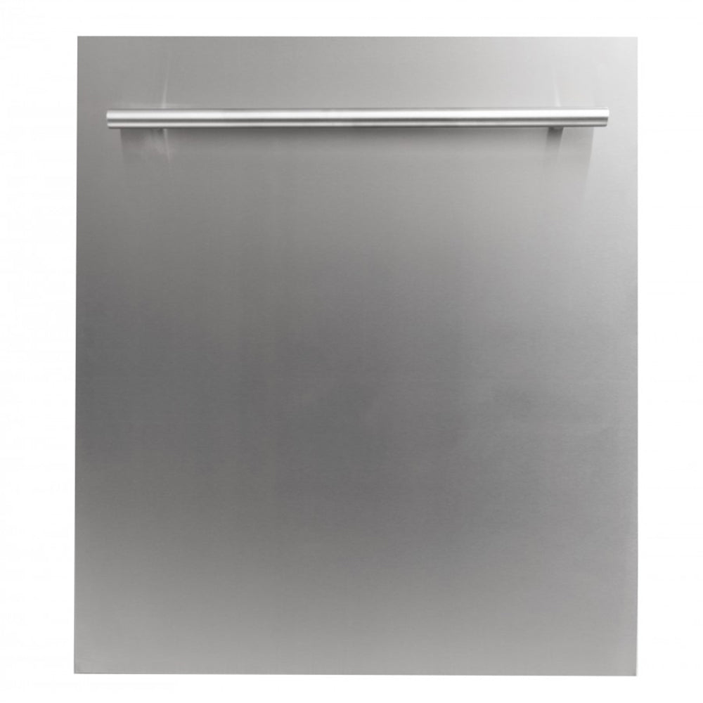 ZLINE 24" Stainless Steel Top Control Built-In Dishwasher with Stainless Steel Tub and Modern Style Handle, 52dBa (DW-304-24)