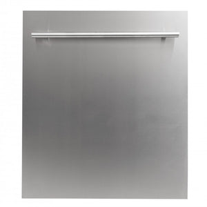 ZLINE 24" Stainless Steel Top Control Built-In Dishwasher with Stainless Steel Tub and Modern Style Handle, 52dBa (DW-304-24)