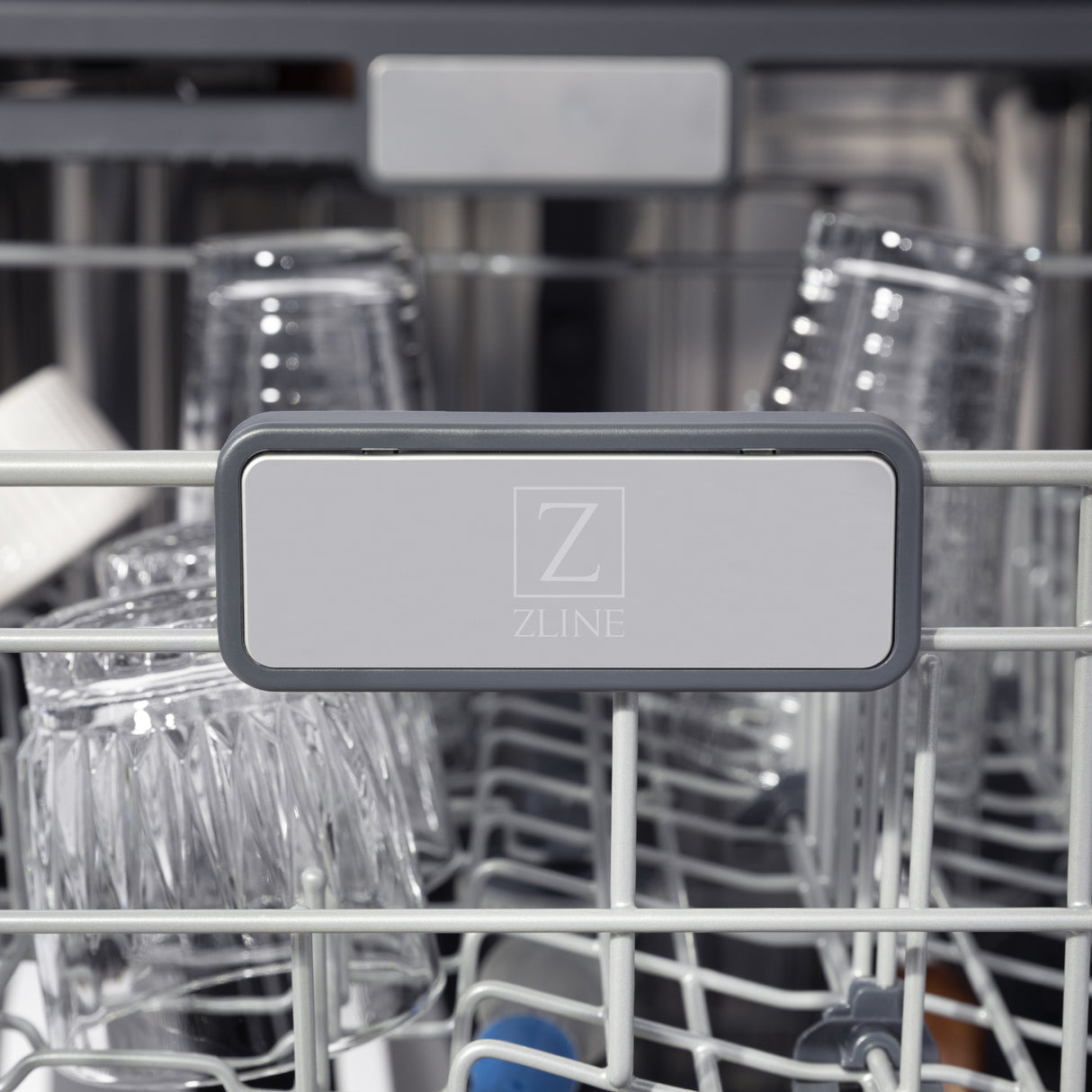 ZLINE 24" Monument Series 3rd Rack Top Touch Control Dishwasher in Stainless Steel with Stainless Steel Tub, 45dBa (DWMT-304-24)