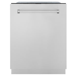 ZLINE 24" Monument Series 3rd Rack Top Touch Control Dishwasher in Stainless Steel with Stainless Steel Tub, 45dBa (DWMT-304-24)