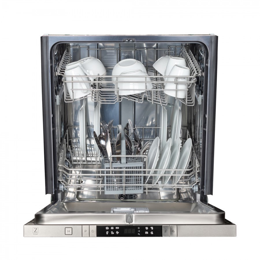 ZLINE 24" Unfinished Top Control Built-In Dishwasher with Stainless Steel Tub and Modern Style Handle, 52dBa (DW-UF-24)