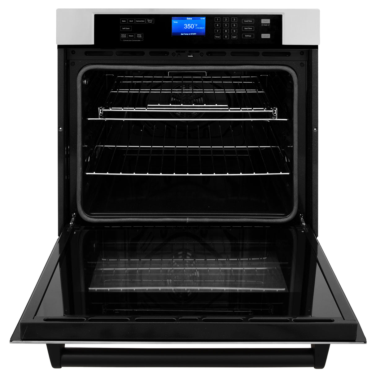 ZLINE 30" Autograph Edition Single Wall Oven with Self Clean and True Convection in Stainless Steel and Matte Black (AWSZ-30-MB)