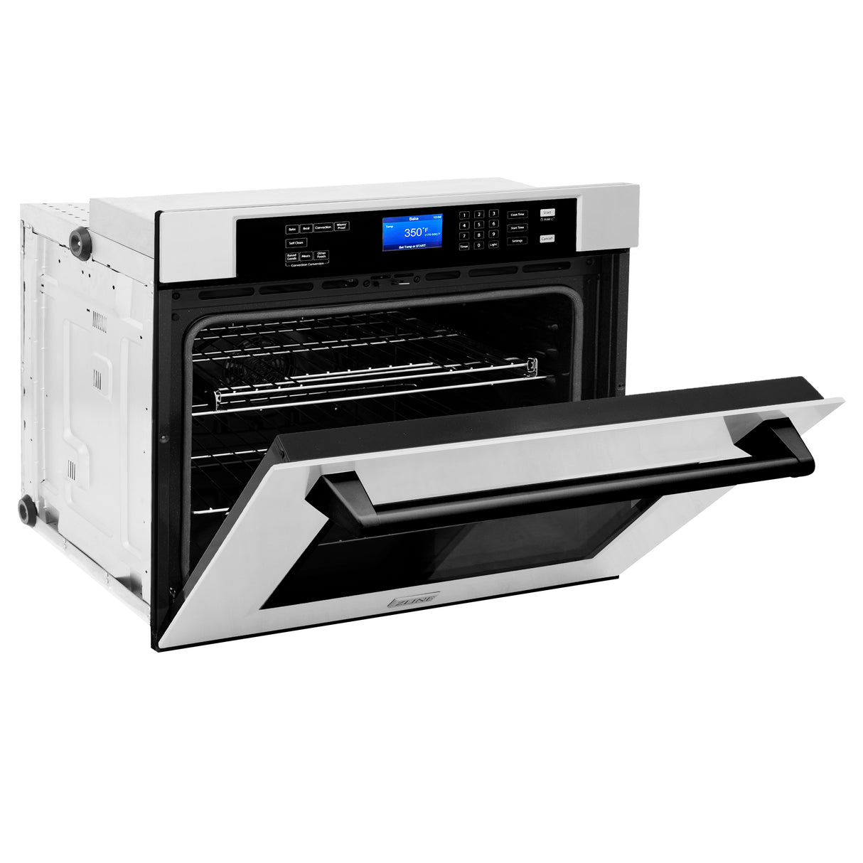 ZLINE 30" Autograph Edition Single Wall Oven with Self Clean and True Convection in Stainless Steel and Matte Black (AWSZ-30-MB)