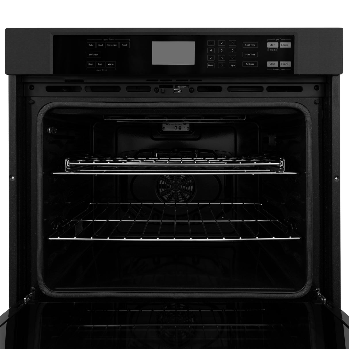 ZLINE 30" Professional Double Wall Oven with Self Clean and True Convection in Black Stainless Steel (AWD-30-BS)