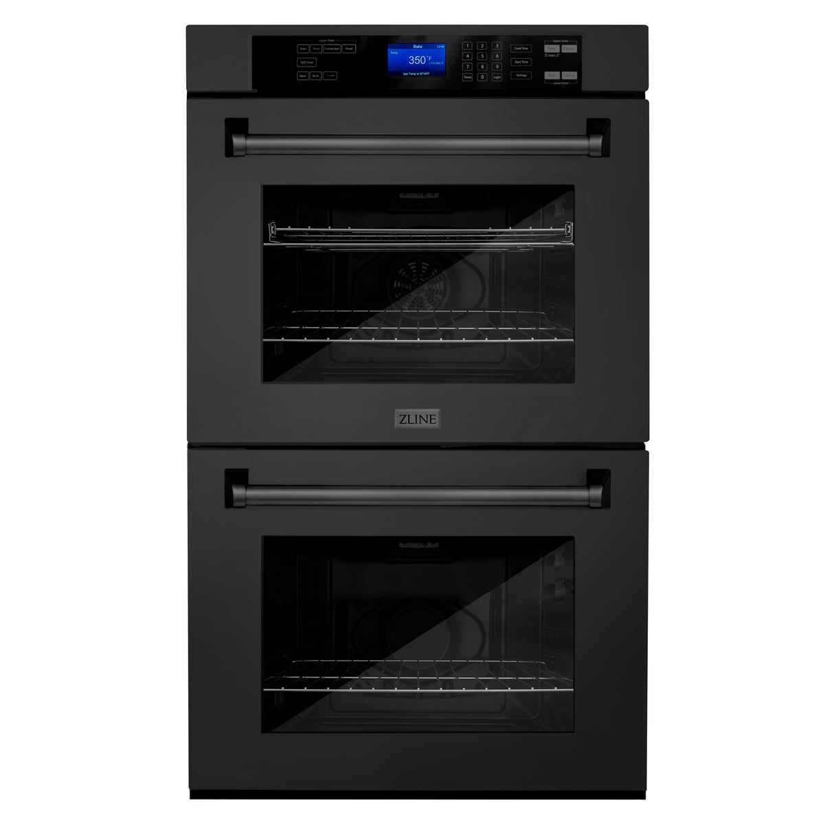 ZLINE 30" Professional Double Wall Oven with Self Clean and True Convection in Black Stainless Steel (AWD-30-BS)