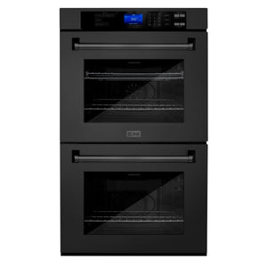 ZLINE 30" Professional Double Wall Oven with Self Clean and True Convection in Black Stainless Steel (AWD-30-BS)