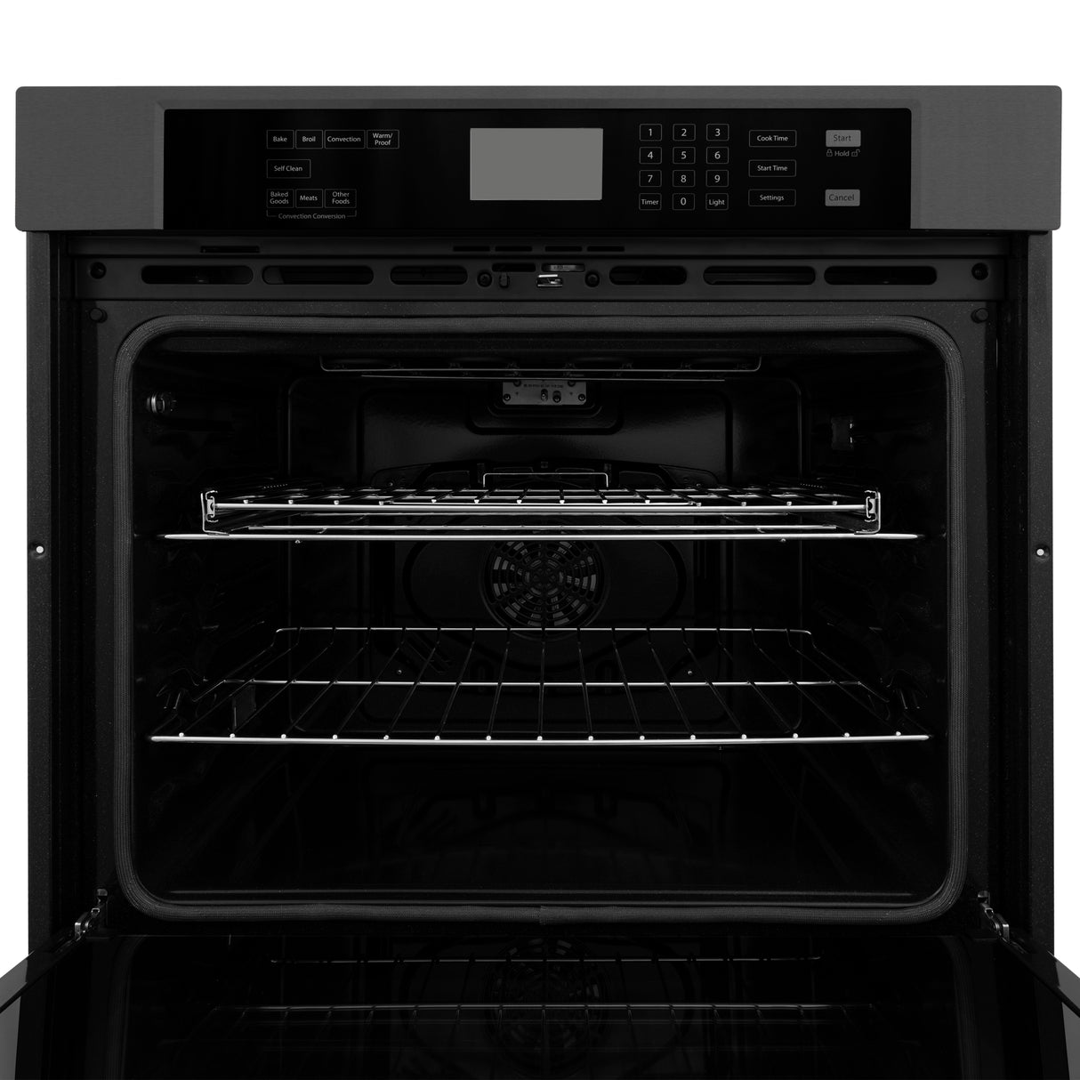 ZLINE 30" Professional Single Wall Oven with Self Clean and True Convection in Black Stainless Steel (AWS-30-BS)