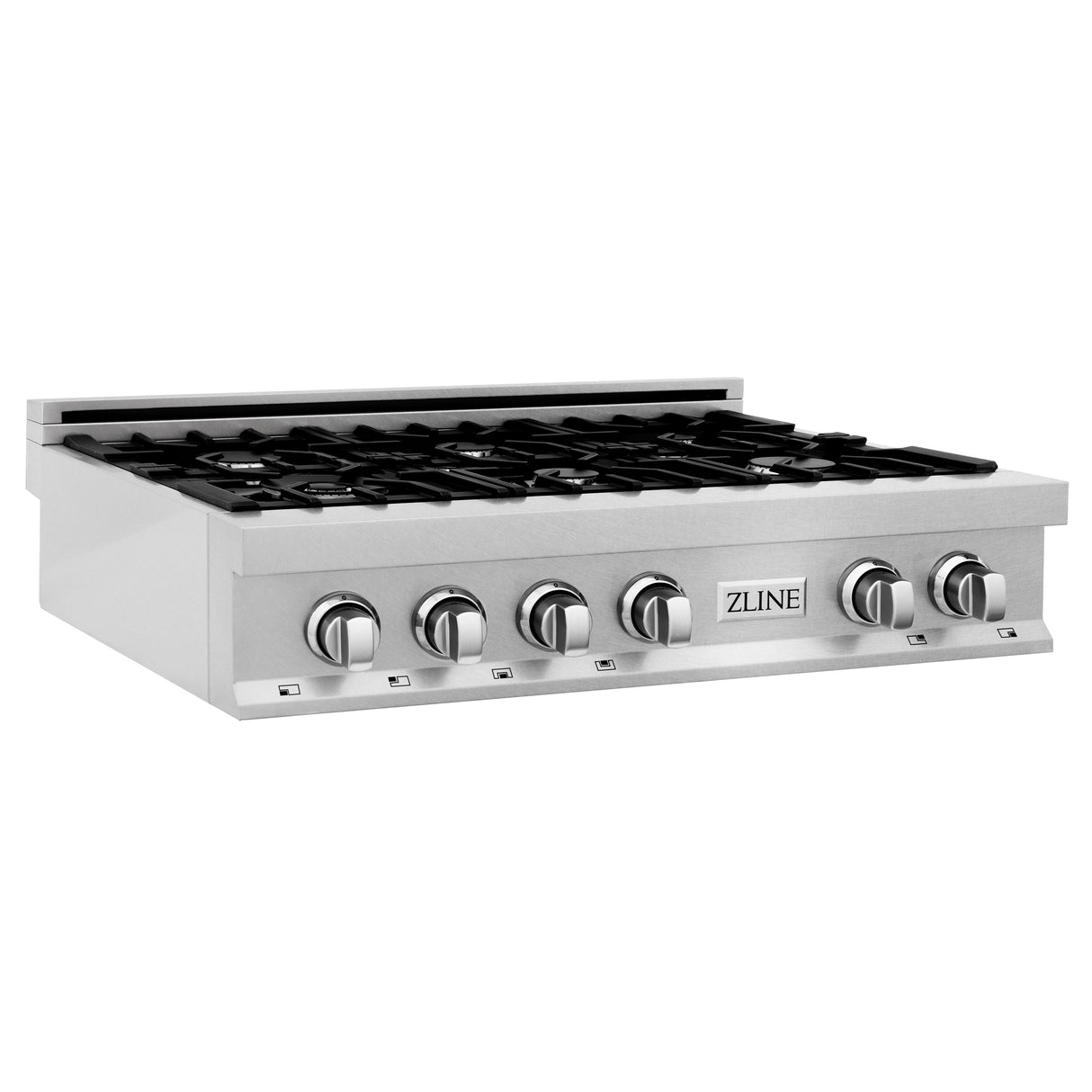 ZLINE 36" Porcelain Gas Stovetop in Fingerprint Resistant Stainless Steel with 6 Gas Burners (RTS-36)