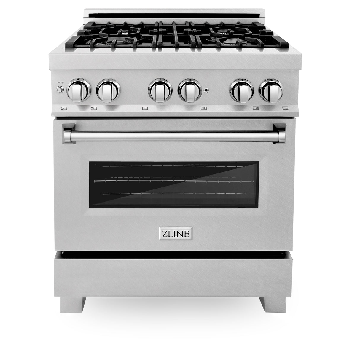 ZLINE 30" 4.0 cu ft Dual Fuel Range with Gas Stove and Electric Oven in Fingerprint Resistant Stainless Steel (RAS-SN-30)