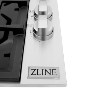 ZLINE 30" Dropin Gas Stovetop with 4 Gas Brass Burners and Black Porcelain Top (RC-BR-30-PBT)