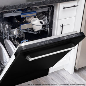 ZLINE 24" Tallac Series 3rd Rack Tall Tub Dishwasher in Custom Panel Ready with Stainless Steel Tub, 51dBa (DWV-24)