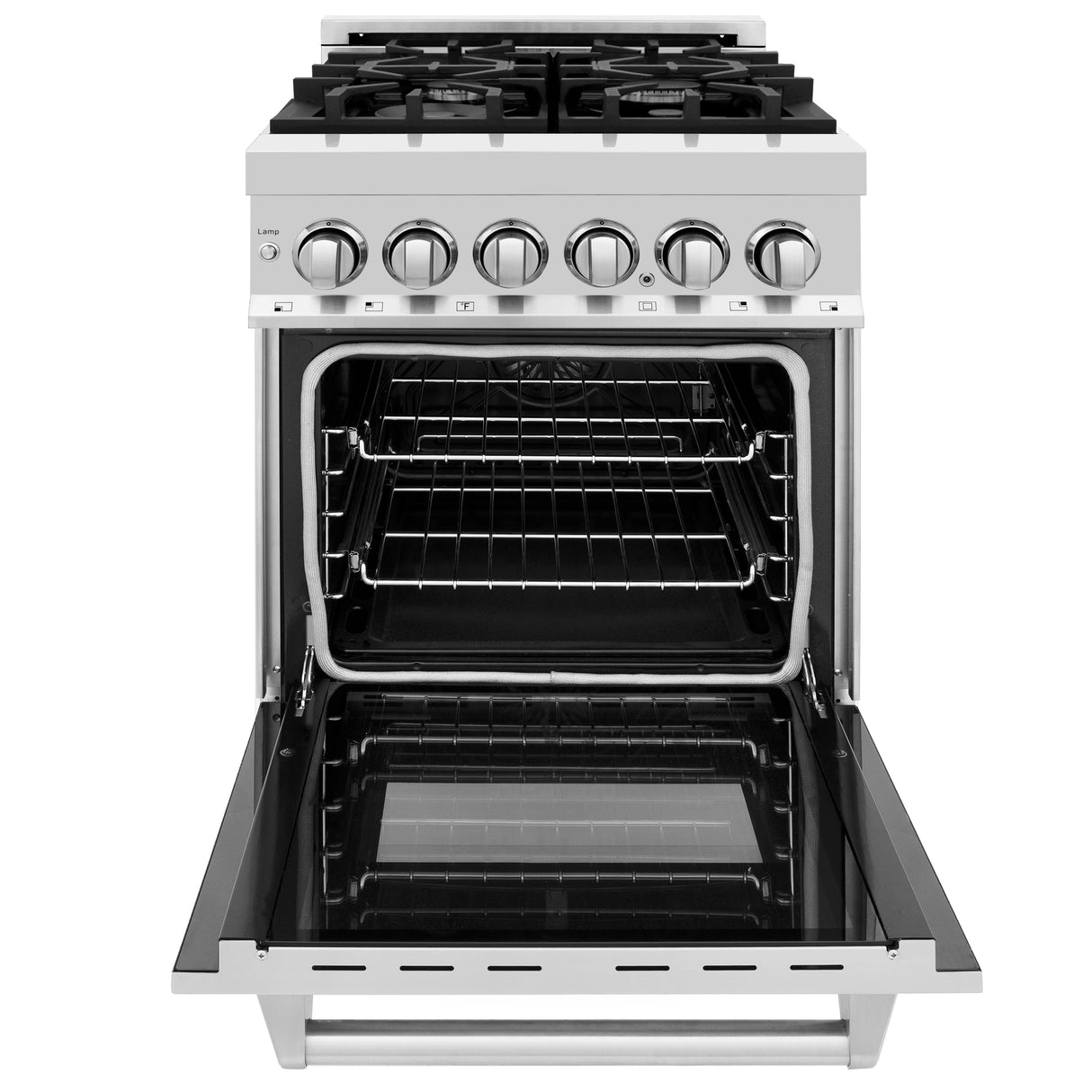 ZLINE 24" 2.8 cu ft Dual Fuel Range with Gas Stove and Electric Oven in Stainless Steel (RA24)