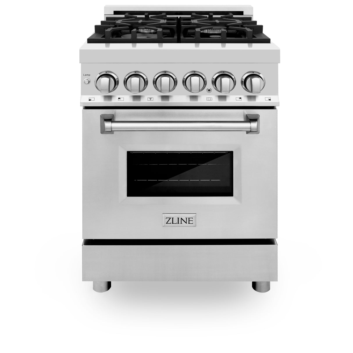 ZLINE 24" 2.8 cu ft Dual Fuel Range with Gas Stove and Electric Oven in Stainless Steel (RA24)