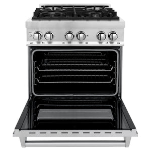 ZLINE 30" 4.0 cu ft Dual Fuel Range with Gas Stove and Electric Oven in Stainless Steel (RA30)