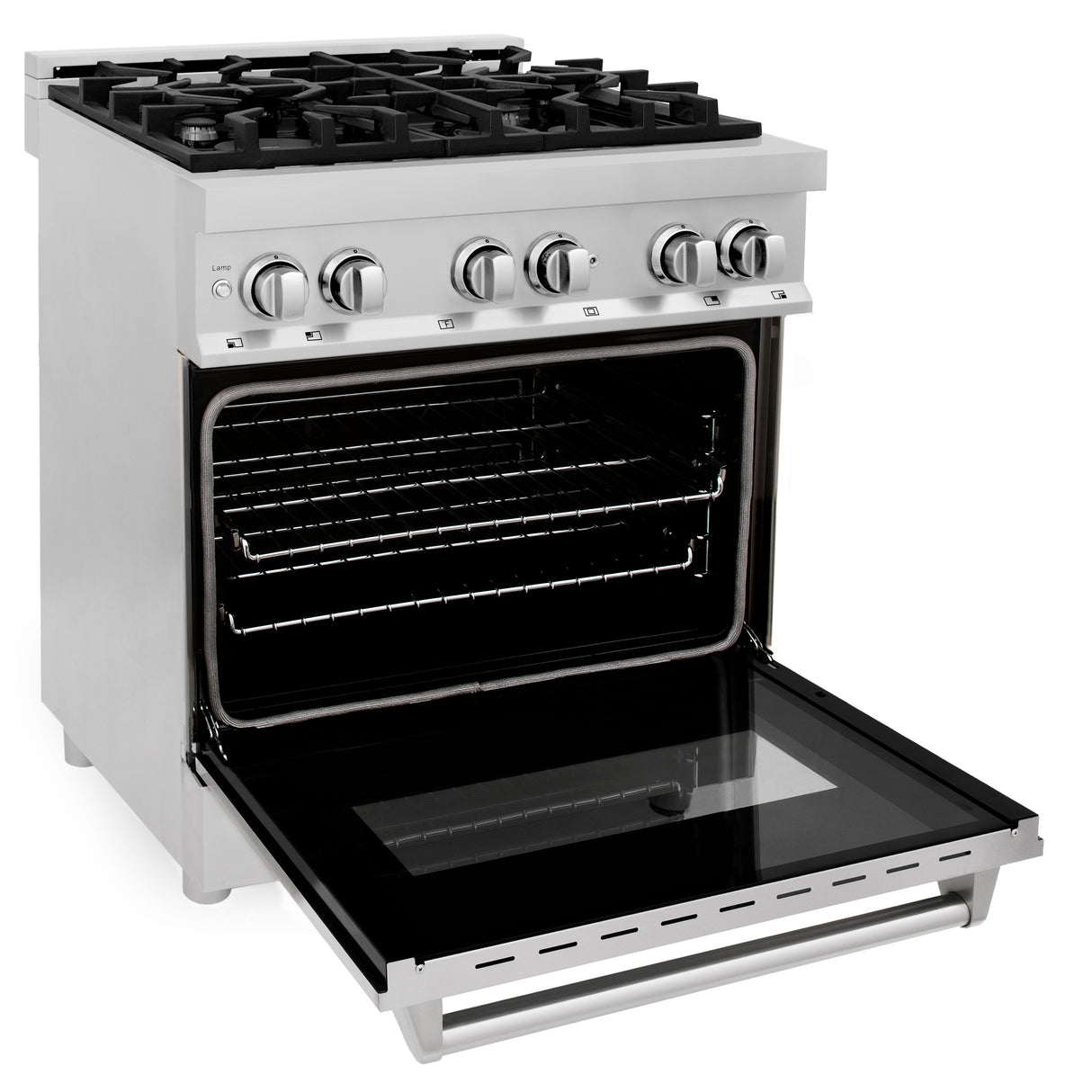 ZLINE 30" 4.0 cu ft Dual Fuel Range with Gas Stove and Electric Oven in Stainless Steel (RA30)