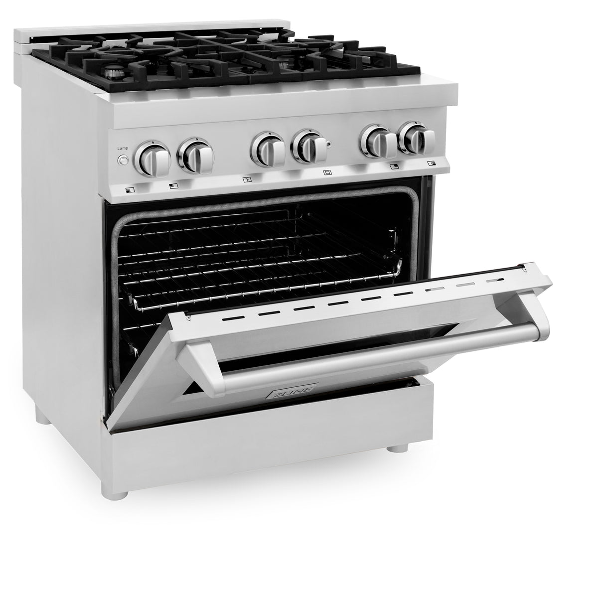 ZLINE 30" 4.0 cu ft Dual Fuel Range with Gas Stove and Electric Oven in Stainless Steel (RA30)