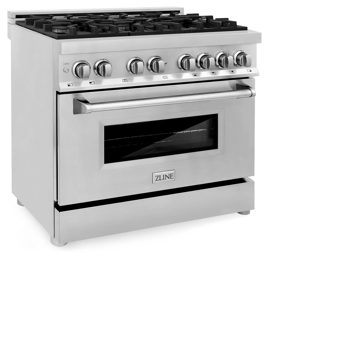 ZLINE 36" 4.6 cu ft Dual Fuel Range with Gas Stove and Electric Oven in Stainless Steel (RA36)