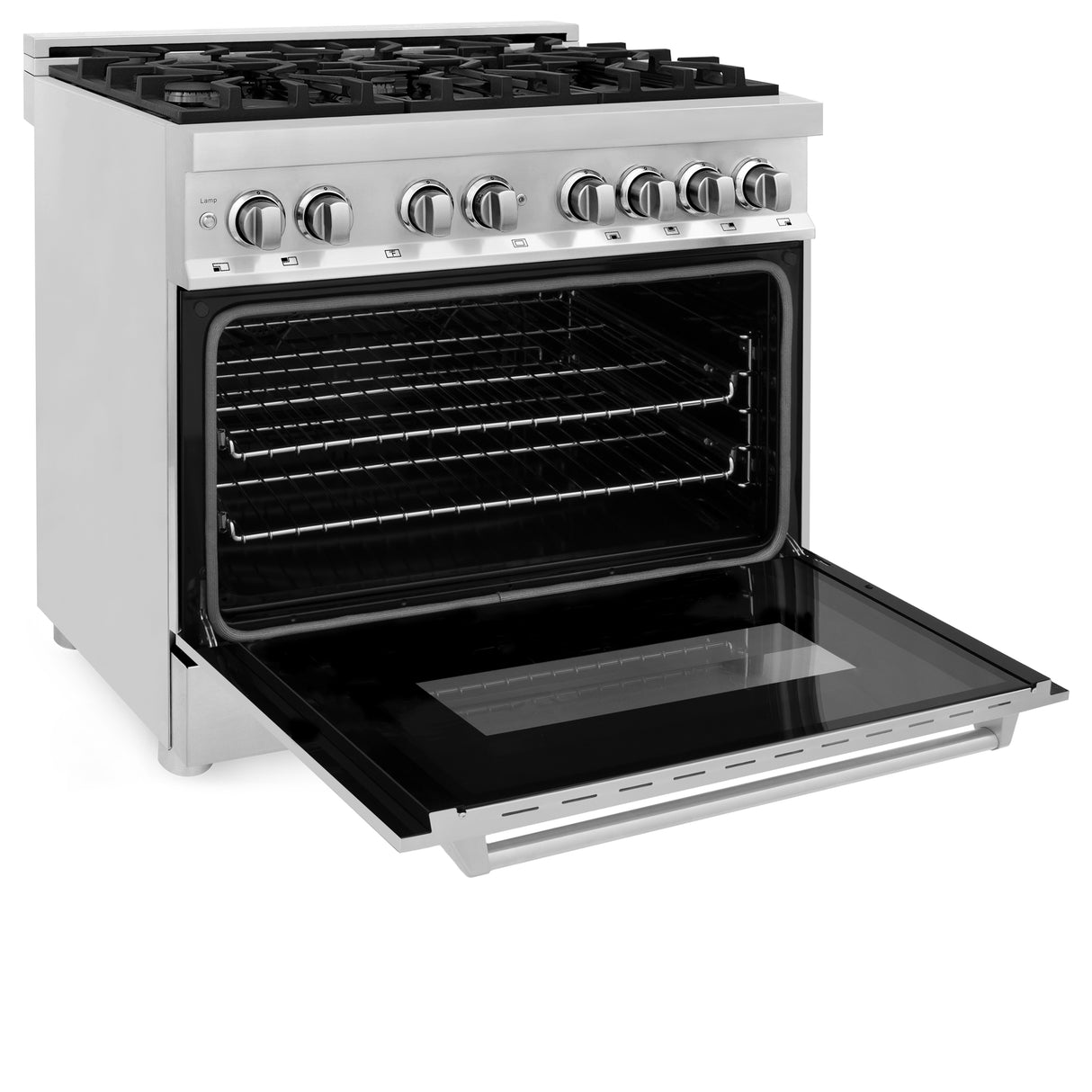 ZLINE 36" 4.6 cu ft Dual Fuel Range with Gas Stove and Electric Oven in Stainless Steel (RA36)