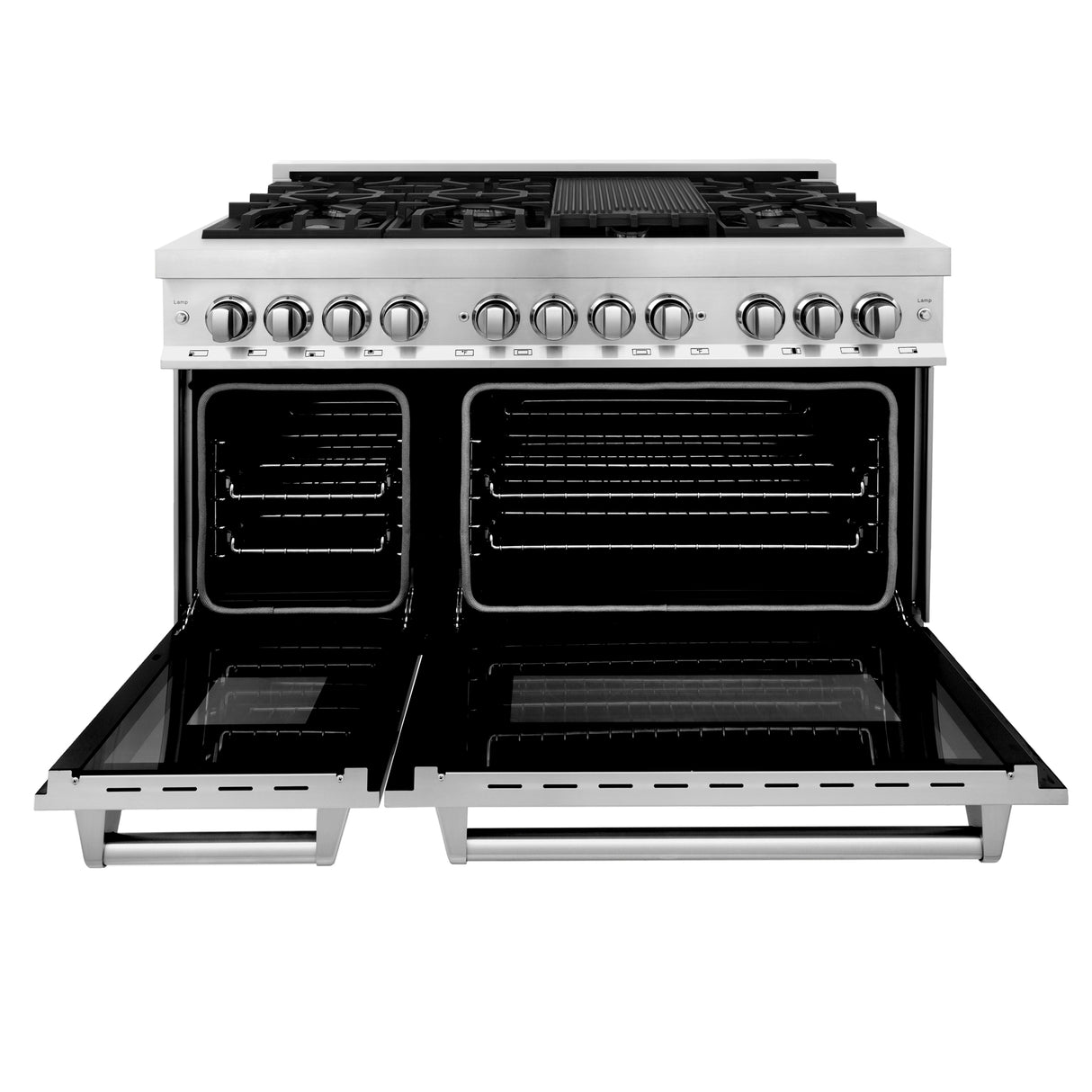 ZLINE 48" 6.0 cu ft Dual Fuel Range with Gas Stove and Electric Oven in Stainless Steel (RA48)