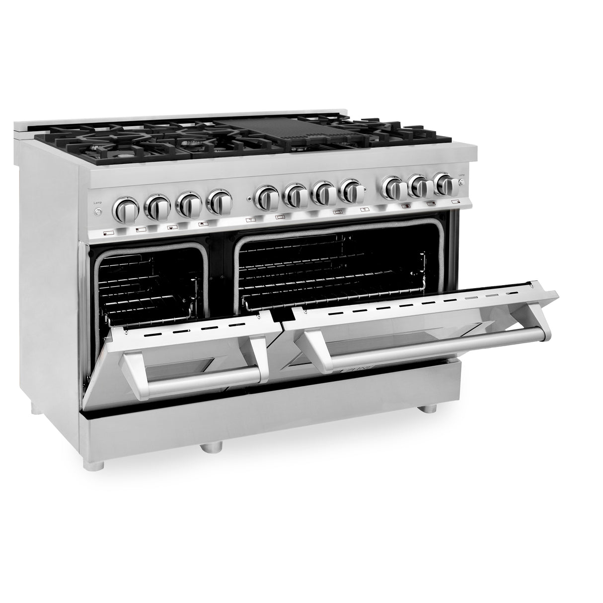 ZLINE 48" 6.0 cu ft Dual Fuel Range with Gas Stove and Electric Oven in Stainless Steel (RA48)