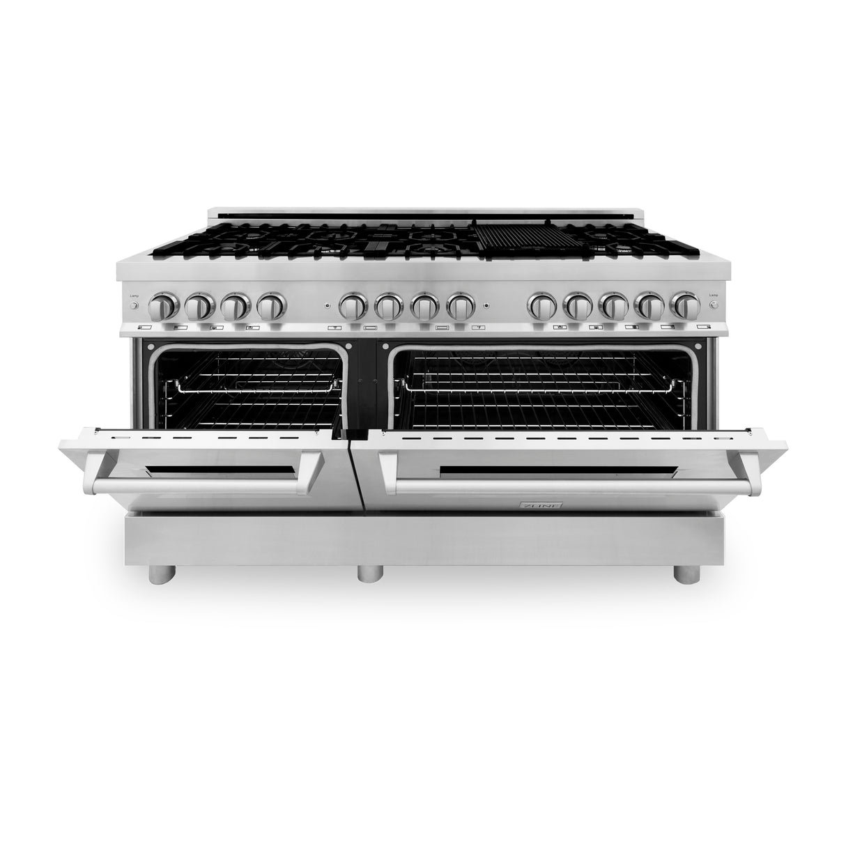 ZLINE 60" 7.4 cu ft Dual Fuel Range with Gas Stove and Electric Oven in Stainless Steel (RA60)