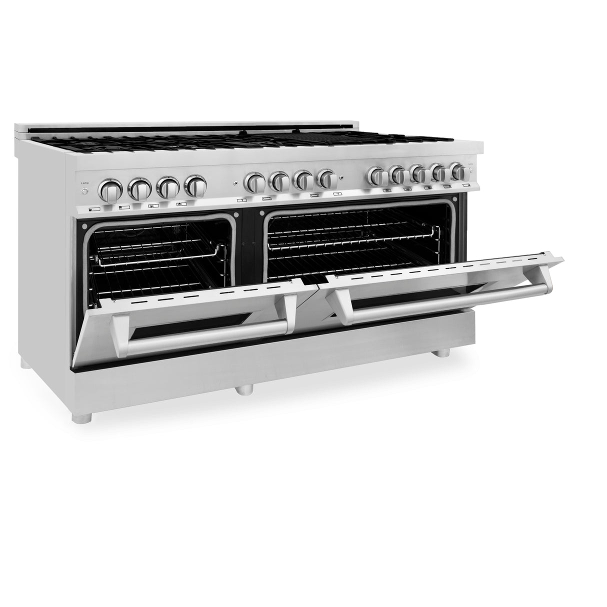 ZLINE 60" 7.4 cu ft Dual Fuel Range with Gas Stove and Electric Oven in Stainless Steel (RA60)