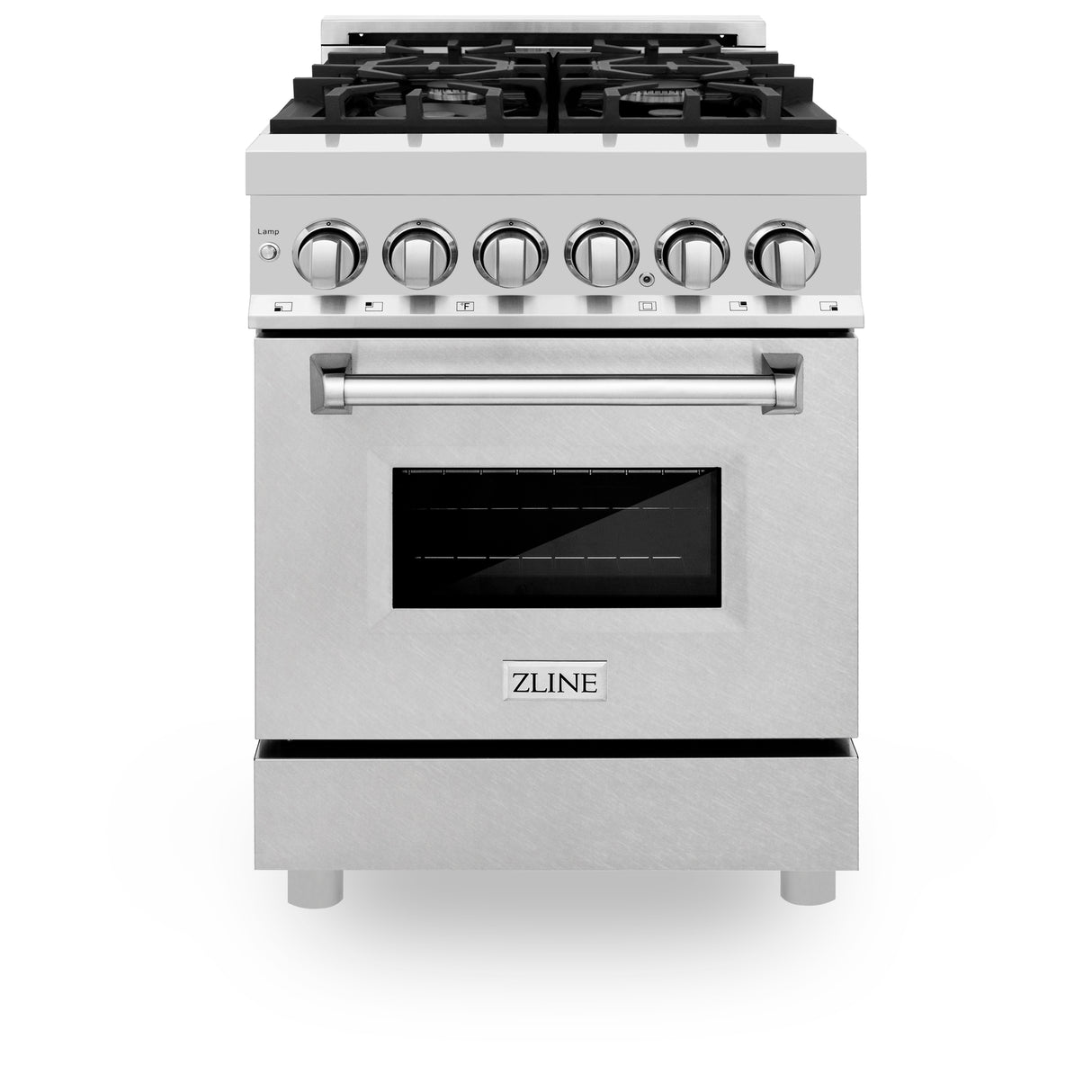 ZLINE 24" 2.8 cu ft Dual Fuel Range with Gas Stove and Electric Oven in Fingerprint Resistant Stainless Steel (RA-SN-24)