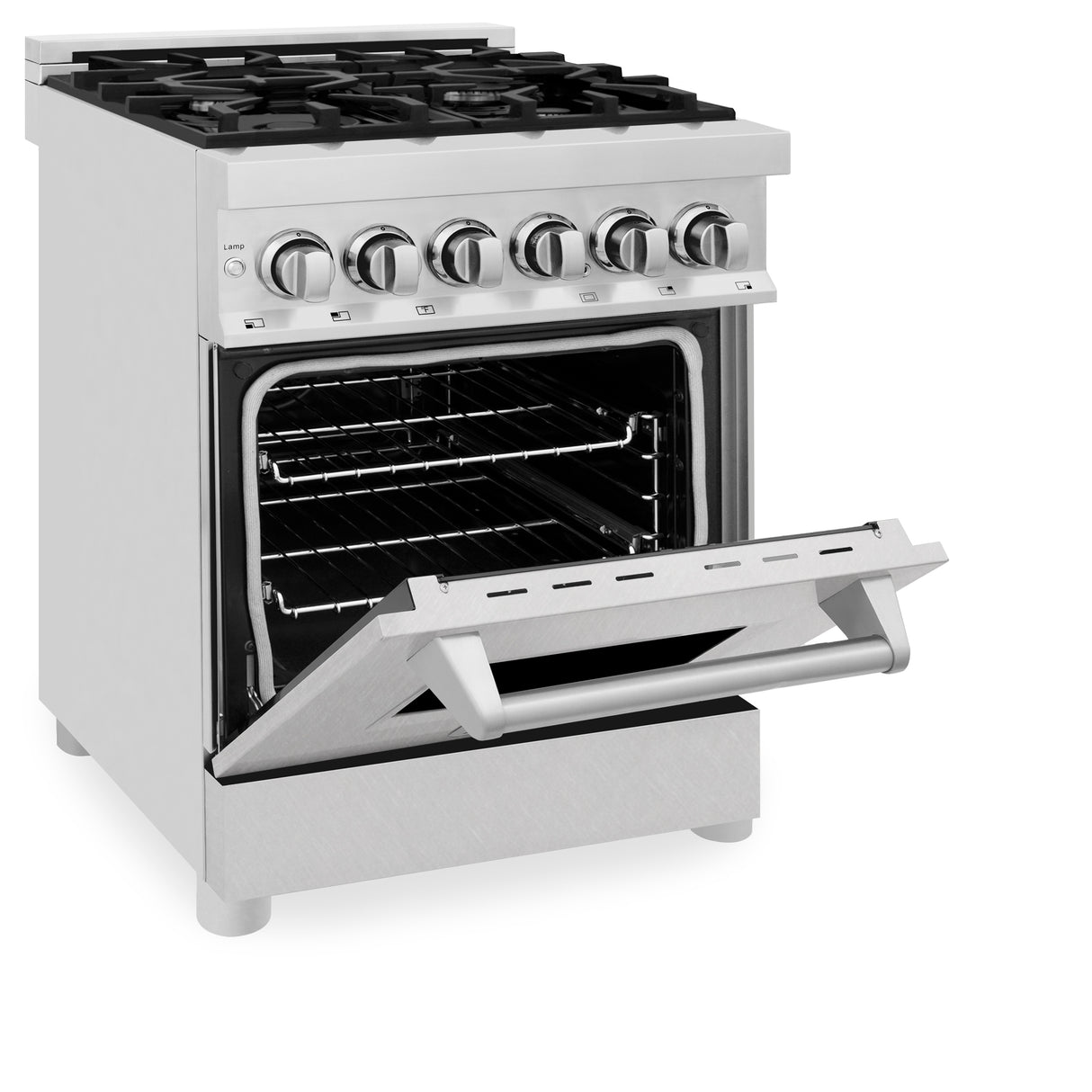 ZLINE 24" 2.8 cu ft Dual Fuel Range with Gas Stove and Electric Oven in Fingerprint Resistant Stainless Steel (RA-SN-24)