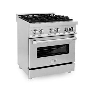 ZLINE 30" 4.0 cu ft Dual Fuel Range with Gas Stove and Electric Oven in Fingerprint Resistant Stainless Steel (RA-SN-30)