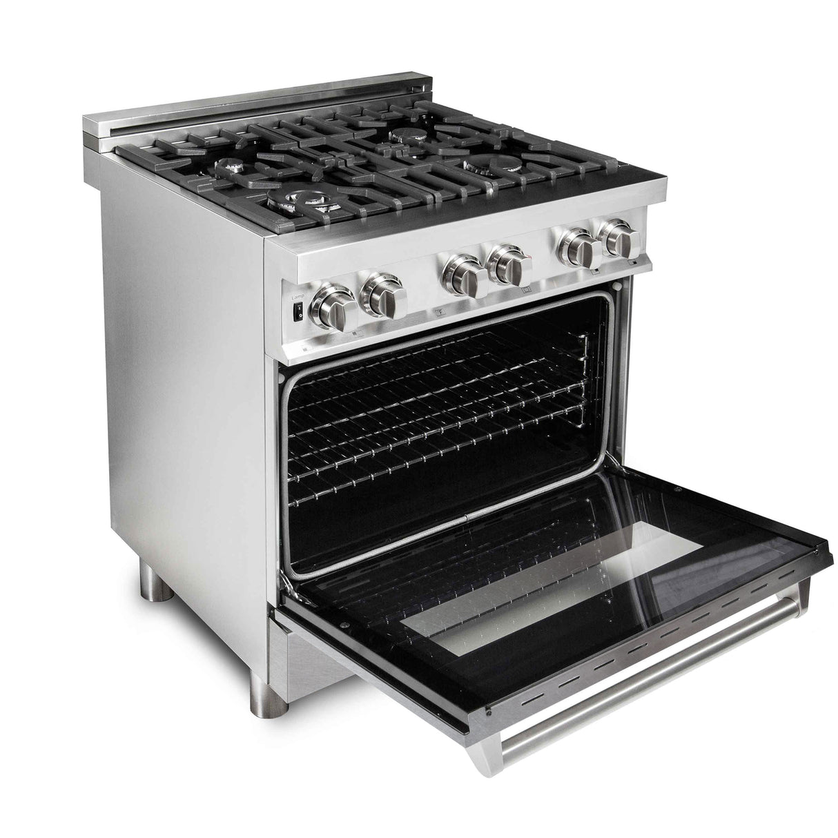 ZLINE 30" 4.0 cu ft Dual Fuel Range with Gas Stove and Electric Oven in Fingerprint Resistant Stainless Steel (RA-SN-30)