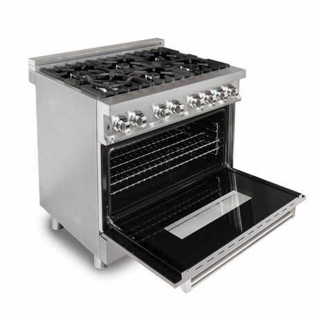 ZLINE 36" 4.6 cu ft Dual Fuel Range with Gas Stove and Electric Oven in Fingerprint Resistant Stainless Steel (RA-SN-36)