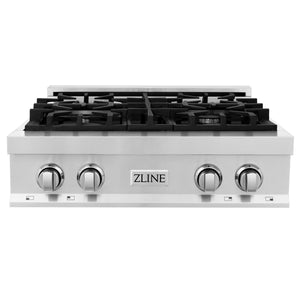 ZLINE 30" Porcelain Gas Stovetop with 4 Gas Burners (RT30)