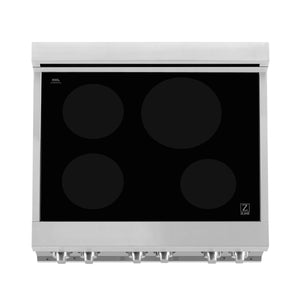 ZLINE 30" 4.0 cu ft Induction Range with a 4 Element Stove and Electric Oven in Stainless Steel (RAIND-30)