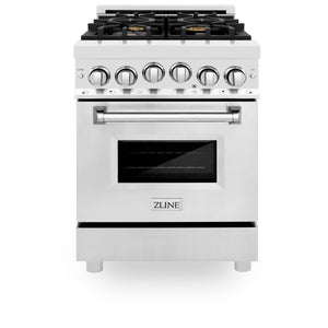 ZLINE 24" 2.8 cu ft Range with Gas Stove and Gas Oven in Stainless Steel (RG-BR-24)