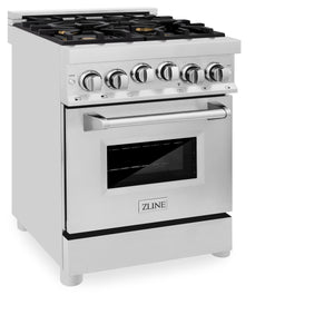 ZLINE 24" 2.8 cu ft Range with Gas Stove and Gas Oven in Stainless Steel (RG-BR-24)