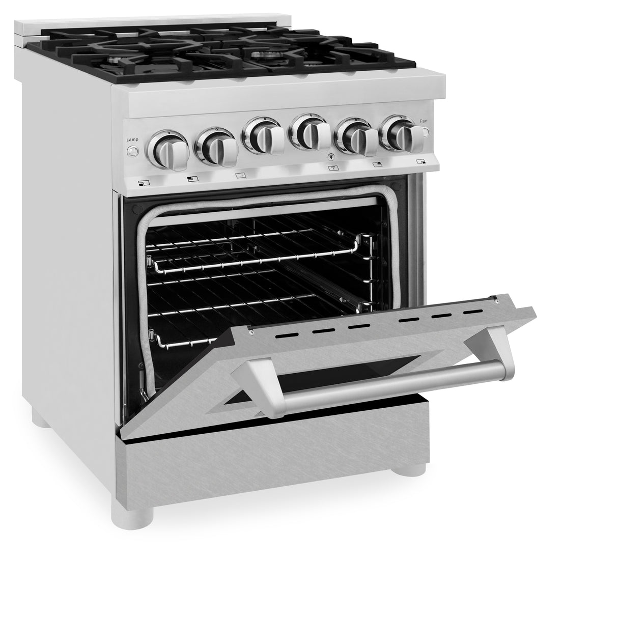 ZLINE 24" 2.8 cu ft Range with Gas Stove and Gas Oven in Fingerprint Resistant Stainless Steel (RG-SN-24)