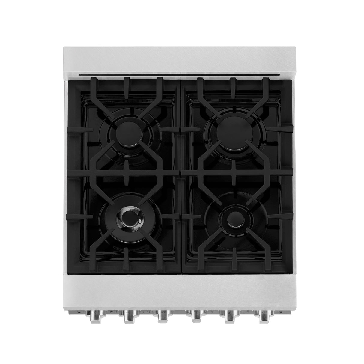 ZLINE 24" 2.8 cu ft Range with Gas Stove and Gas Oven in Fingerprint Resistant Stainless Steel and Black Matte Door (RGS-BLM-24)